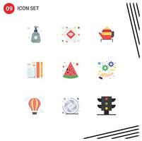 Stock Vector Icon Pack of 9 Line Signs and Symbols for pin pen wifi pencil chinese Editable Vector Design Elements