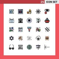 25 Creative Icons Modern Signs and Symbols of collaboration business media page olympic leader Editable Vector Design Elements