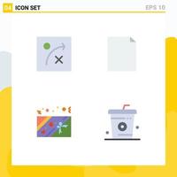 4 Creative Icons Modern Signs and Symbols of algorithm cooking file love food Editable Vector Design Elements