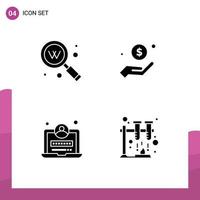 Stock Vector Icon Pack of Line Signs and Symbols for key help seo money web Editable Vector Design Elements