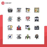 16 Creative Icons Modern Signs and Symbols of male education alarm search browser Editable Creative Vector Design Elements