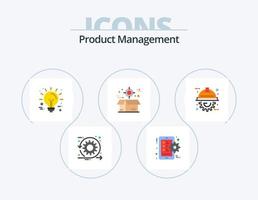 Product Management Flat Icon Pack 5 Icon Design. package. crate. smart phone. boxes. technology vector