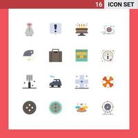 Modern Set of 16 Flat Colors and symbols such as machine home candle electric science Editable Pack of Creative Vector Design Elements