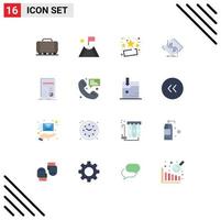 Modern Set of 16 Flat Colors and symbols such as data electronic friday network chip Editable Pack of Creative Vector Design Elements