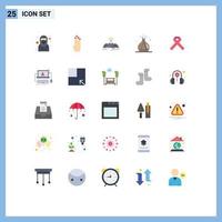 25 Creative Icons Modern Signs and Symbols of aids spa nature lab green blast Editable Vector Design Elements