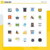 25 Universal Flat Colors Set for Web and Mobile Applications taxi online putty hat game Editable Vector Design Elements