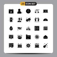 paquete de iconos de vector de stock de 25 signos y símbolos de línea para elementos de diseño de vector editables de conexión a Internet de cenit perdida móvil