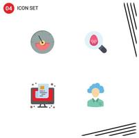 4 Flat Icon concept for Websites Mobile and Apps ampere newspaper energy easter online Editable Vector Design Elements