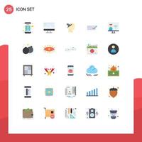 Set of 25 Modern UI Icons Symbols Signs for coding finance imaginaton business bank Editable Vector Design Elements