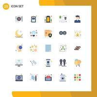 User Interface Pack of 25 Basic Flat Colors of graduation cap building renewable clean energy Editable Vector Design Elements