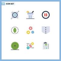 9 Creative Icons Modern Signs and Symbols of service gears pause configuration source Editable Vector Design Elements