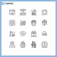 16 Creative Icons Modern Signs and Symbols of tool eraser shipping services draw idea Editable Vector Design Elements