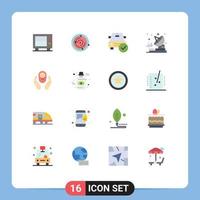 Set of 16 Modern UI Icons Symbols Signs for child care hands checked transmitter radio Editable Pack of Creative Vector Design Elements