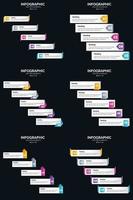 cree presentaciones atractivas con nuestro paquete de infografías vectoriales 6 vector