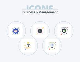 Business And Management Flat Icon Pack 5 Icon Design. security. protect. company. vision. eye vector