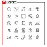 25 Creative Icons Modern Signs and Symbols of marketing marshmallow achievement candy success Editable Vector Design Elements
