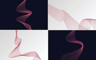 Add a modern touch to your presentations with this set of 4 vector backgrounds