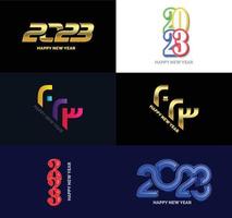 Big Set of 2023 Happy New Year logo text design 2023 number design template vector