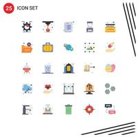 Modern Set of 25 Flat Colors Pictograph of machine console laser arcade web Editable Vector Design Elements