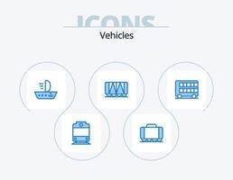 Vehicles Blue Icon Pack 5 Icon Design. . london. vessel. double. bus vector