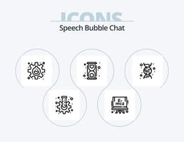 Chat Line Icon Pack 5 Icon Design. . message. vector