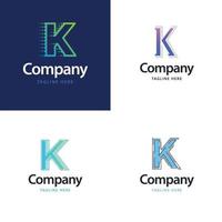 Letter K Big Logo Pack Design Creative Modern logos design for your business vector