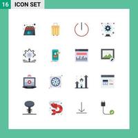 Flat Color Pack of 16 Universal Symbols of research illustration buy designing artwork Editable Pack of Creative Vector Design Elements