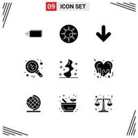 Universal Icon Symbols Group of 9 Modern Solid Glyphs of search find retina discount direction Editable Vector Design Elements