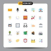 25 Creative Icons Modern Signs and Symbols of online player arts file map Editable Vector Design Elements