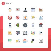 25 Flat Color concept for Websites Mobile and Apps day box deep search gift html Editable Vector Design Elements