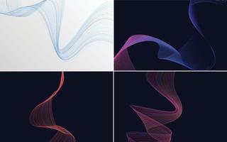 Add a unique flair to your designs with this set of 4 vector backgrounds