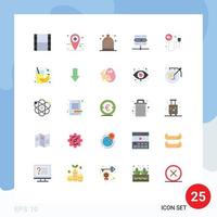 25 Creative Icons Modern Signs and Symbols of recharge heart event server database Editable Vector Design Elements