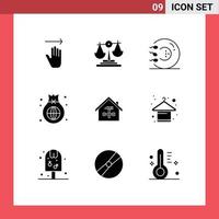 paquete de iconos de vectores de stock de 9 signos y símbolos de línea para la financiación de inversiones medicina de negocios de esperma elementos de diseño de vectores editables