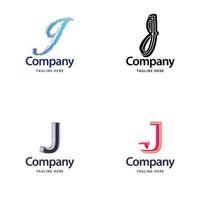 Letter J Big Logo Pack Design Creative Modern logos design for your business vector