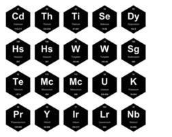 20 Preiodic table of the elements Icon Pack Design vector