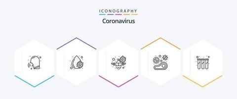 Coronavirus 25 Line icon pack including restaurant. meat. platelets. food. warning vector