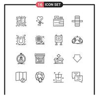 16 Thematic Vector Outlines and Editable Symbols of office business card side edge Editable Vector Design Elements