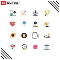 Universal Icon Symbols Group of 16 Modern Flat Colors of tick ok hydrant love agriculture Editable Pack of Creative Vector Design Elements