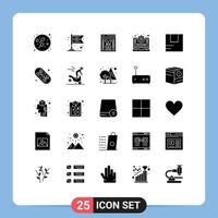 Set of 25 Modern UI Icons Symbols Signs for good progress best website management system laptop Editable Vector Design Elements