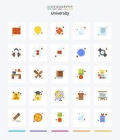 Creative University 25 Flat icon pack  Such As files. . american. research. flask vector
