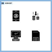 Set of Modern UI Icons Symbols Signs for mobile device money analysis pc Editable Vector Design Elements