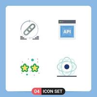 4 Universal Flat Icon Signs Symbols of link carnival website api concept mardi gras Editable Vector Design Elements