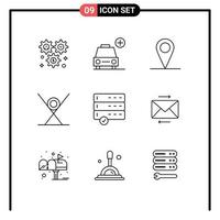 Outline Pack of 9 Universal Symbols of approve kitchen vehicles food drink Editable Vector Design Elements