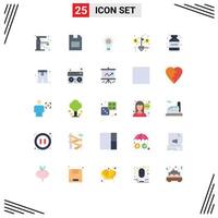 Universal Icon Symbols Group of 25 Modern Flat Colors of gym saving finance money startup Editable Vector Design Elements