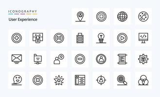 25 User Experience Line icon pack vector