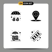 Universal Icon Symbols Group of Modern Solid Glyphs of deposit stall protection place street Editable Vector Design Elements