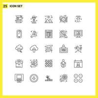 Universal Icon Symbols Group of 25 Modern Lines of up arrow wedding fast delivery food Editable Vector Design Elements