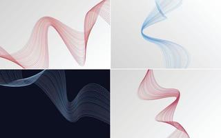 Wave curve abstract vector backgrounds for a modern and sleek look