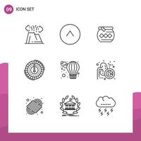 9 Thematic Vector Outlines and Editable Symbols of reduce expense pot cost festival Editable Vector Design Elements