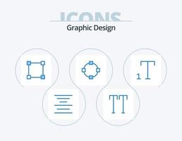 diseño azul paquete de iconos 5 diseño de iconos. . rectángulo. . fuente vector